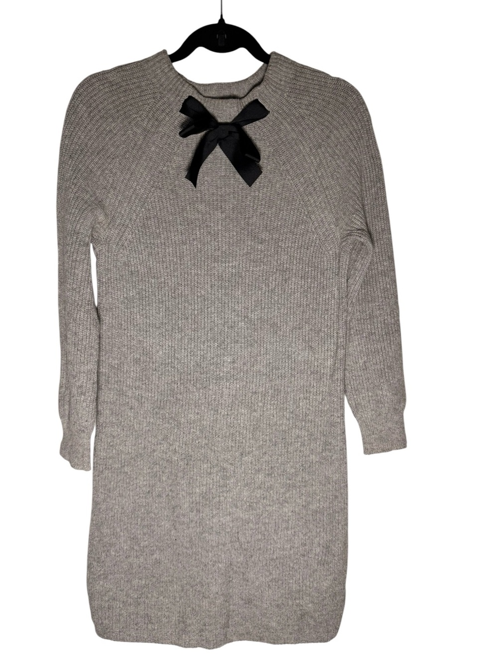 J.Crew Mercantile Gray Ribbed Knit Sweater Dress Long Sleeve XS